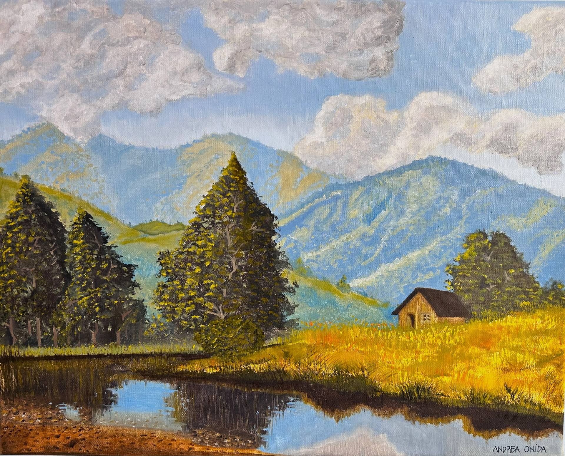 On the Mountains, 2026 — oil on canvas by Andrea Onida